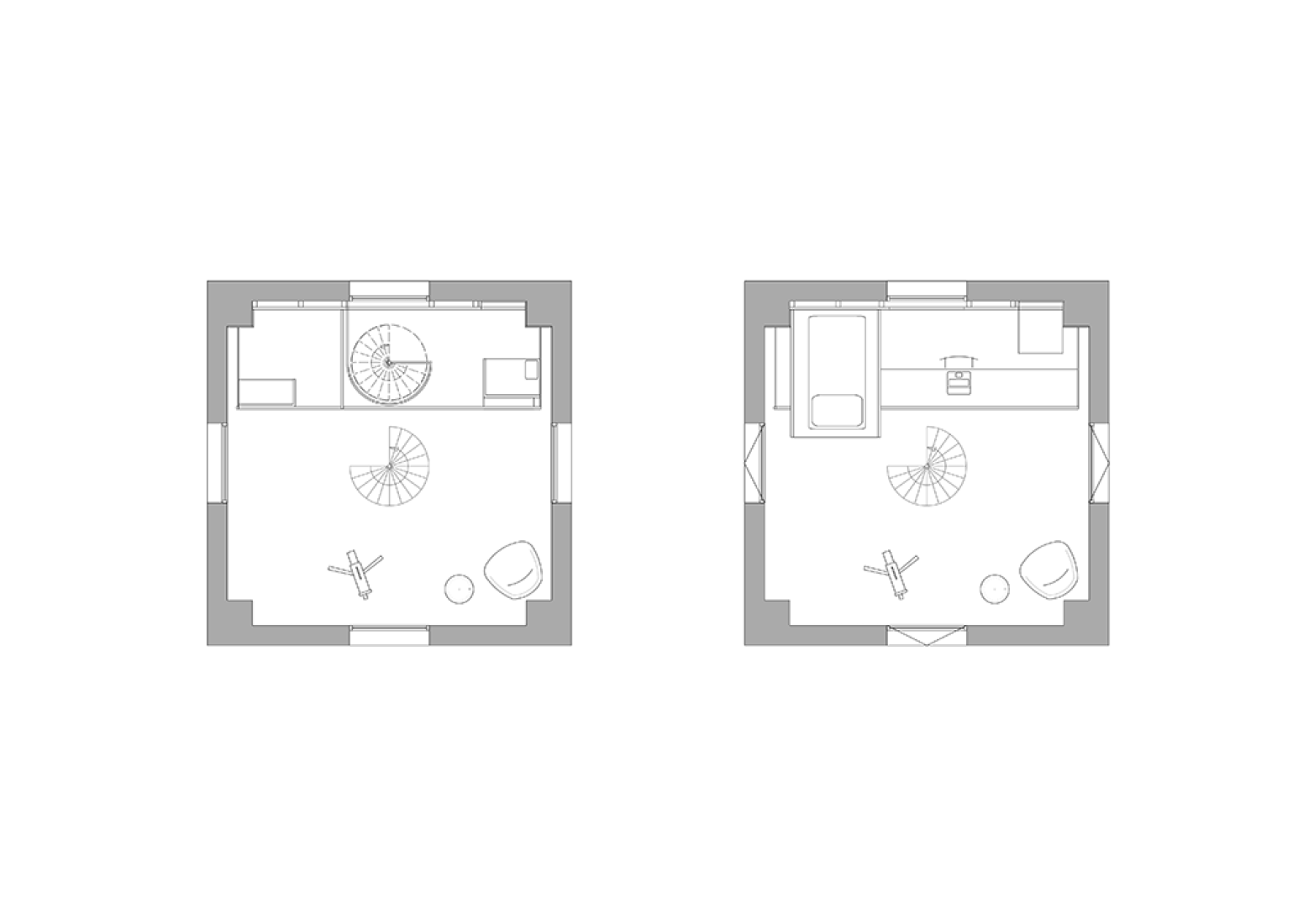 Floor plan. Artist in residence for De Bijenkorf by i29 interior architects. 