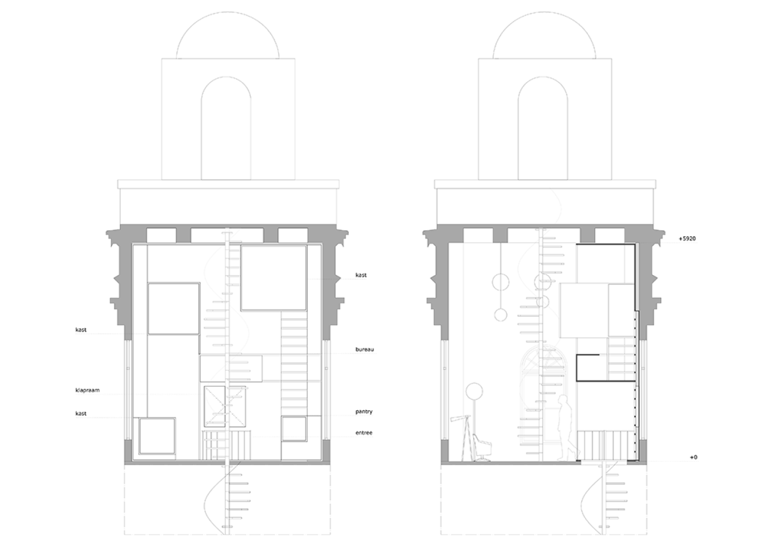 Sections. Artist in residence for De Bijenkorf by i29 interior architects. 