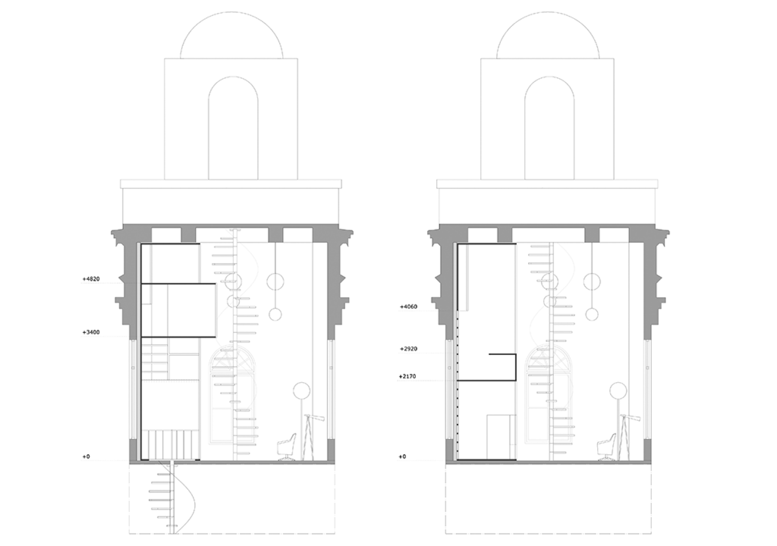 Sections. Artist in residence for De Bijenkorf by i29 interior architects. 