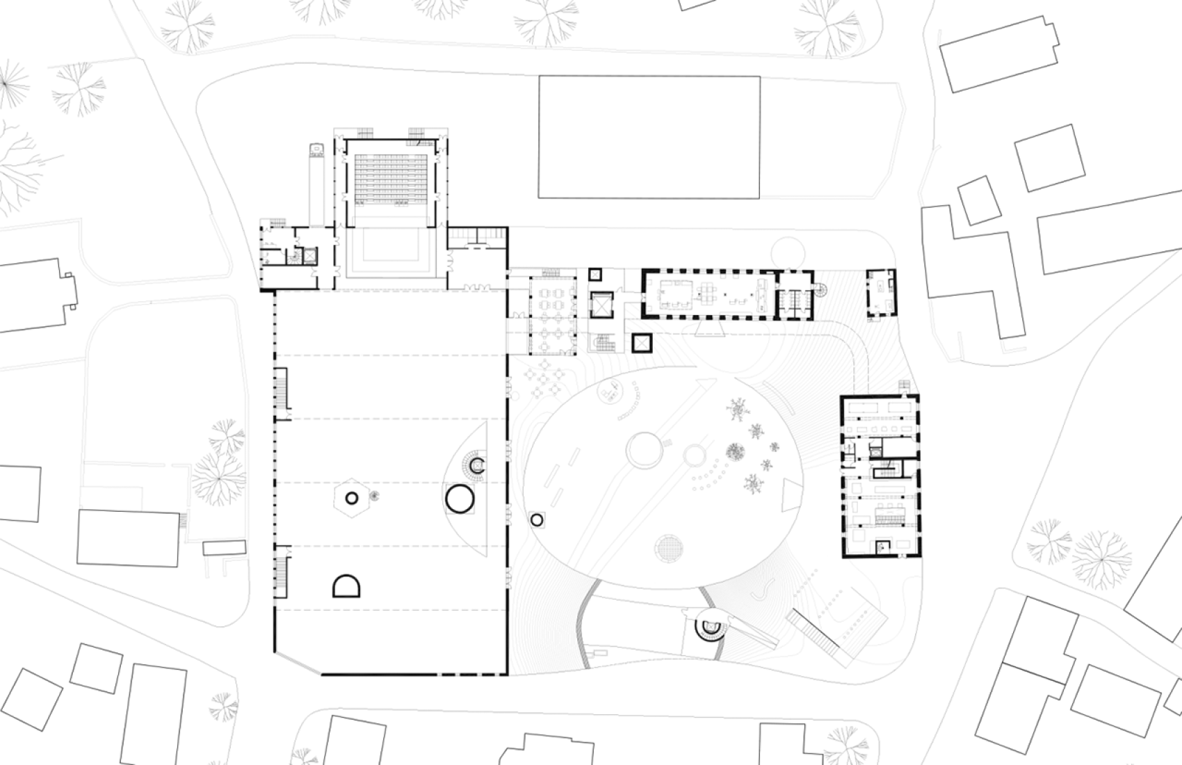 First floor plan. New Site Verrier by SO – IL and FREAKS. Image courtesy of SO-IL. 