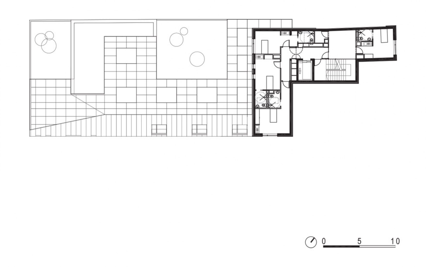 Tower floor plan. An urban health center by AZC. 