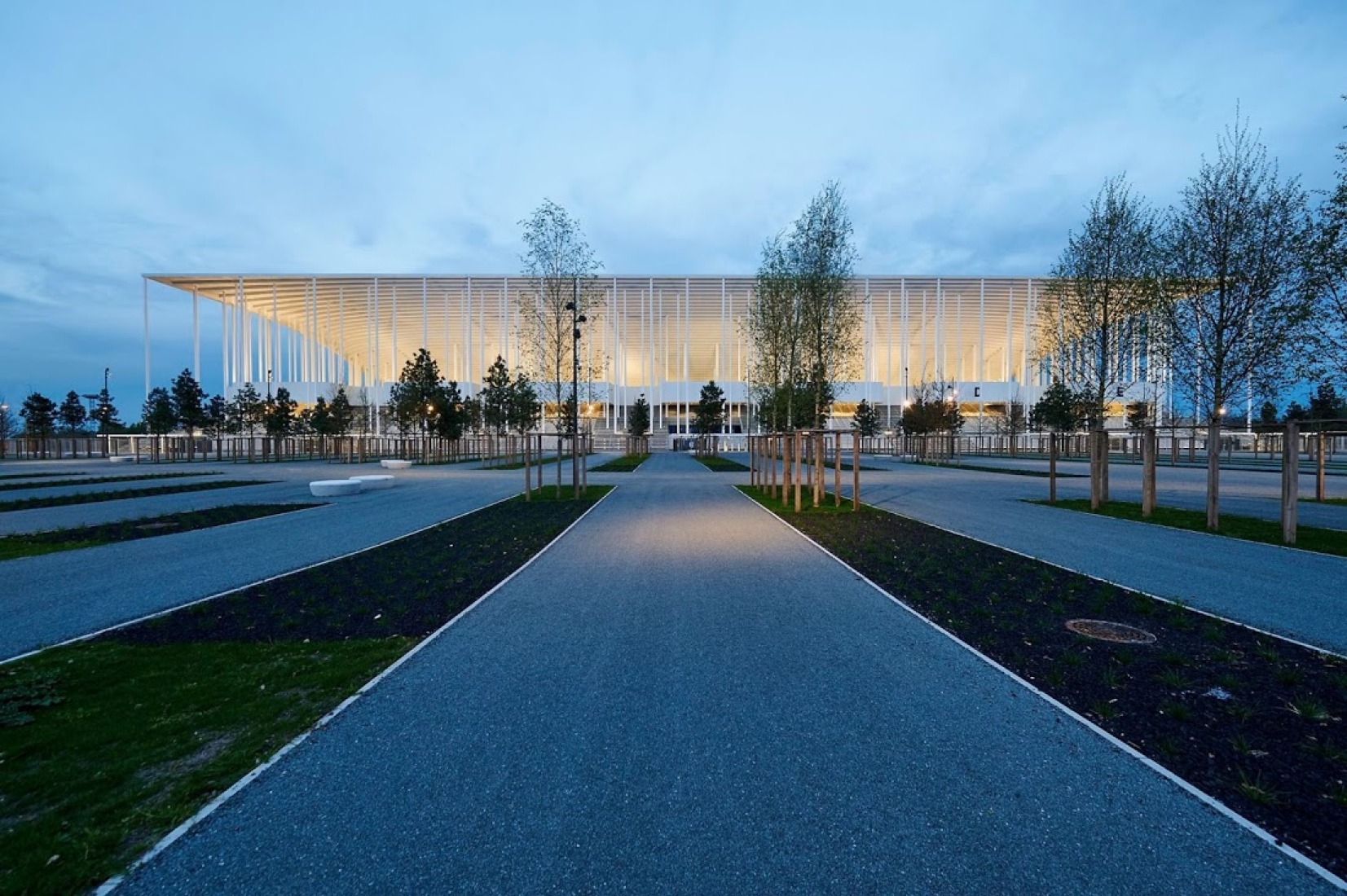 Access to the stadium. New Bordeaux Stadium by Herzog & De Meuron. Image © Atelier Philippe Caumes.