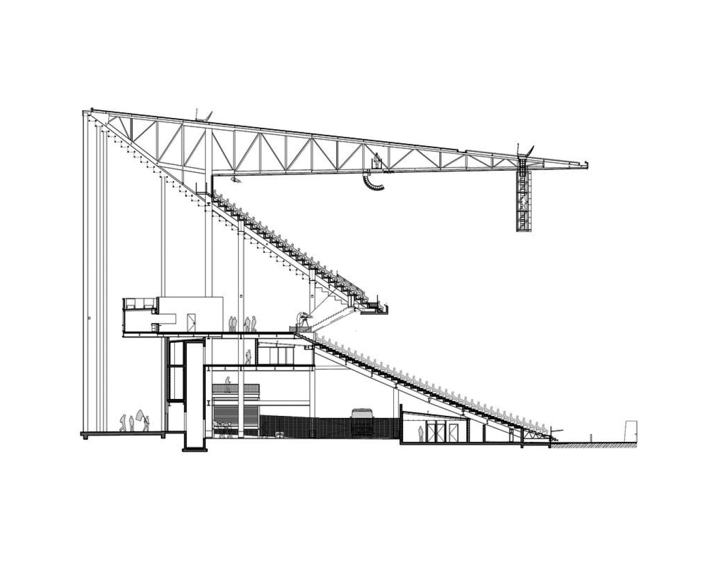 Stands section. New Bordeaux Stadium by Herzog & De Meuron. Image courtesy of Nouveau Stade Bordeaux.