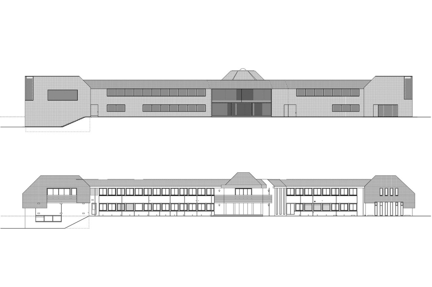 Alzados. Ayuntamiento de Borsele por Atelier Kempe Thill.