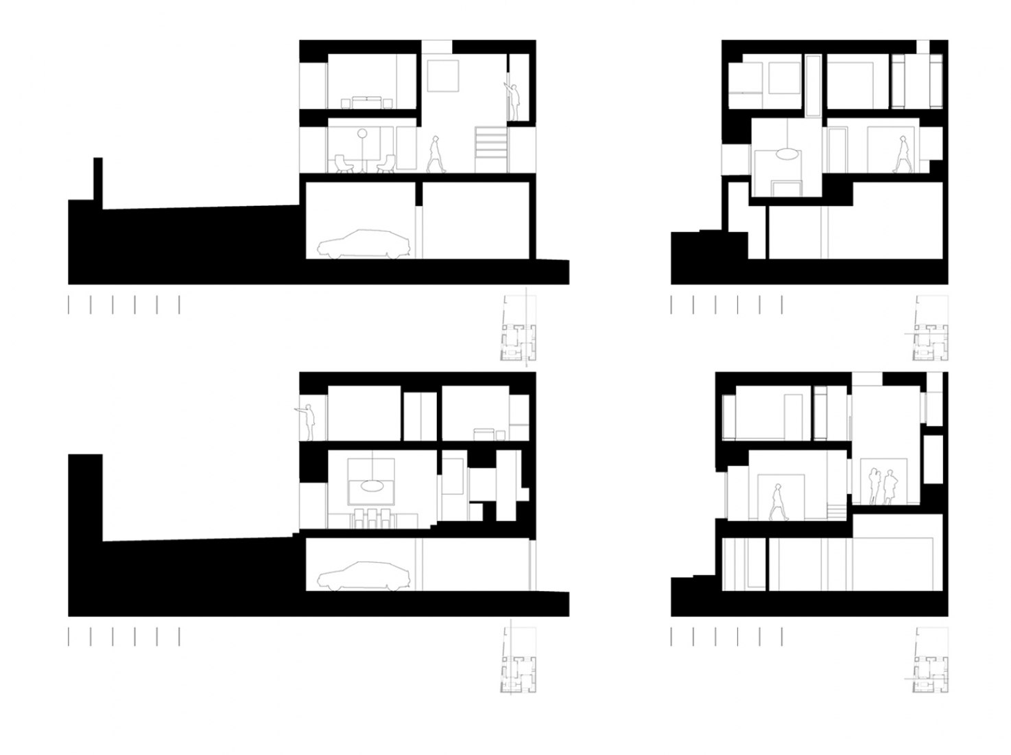 Sections. Jordi and Africa´s home by TEd´A architects.