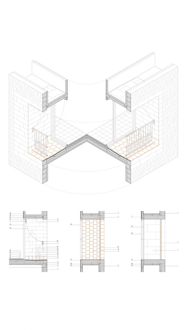 Constructive detail. Jordi and Africa´s home by TEd´A architects.