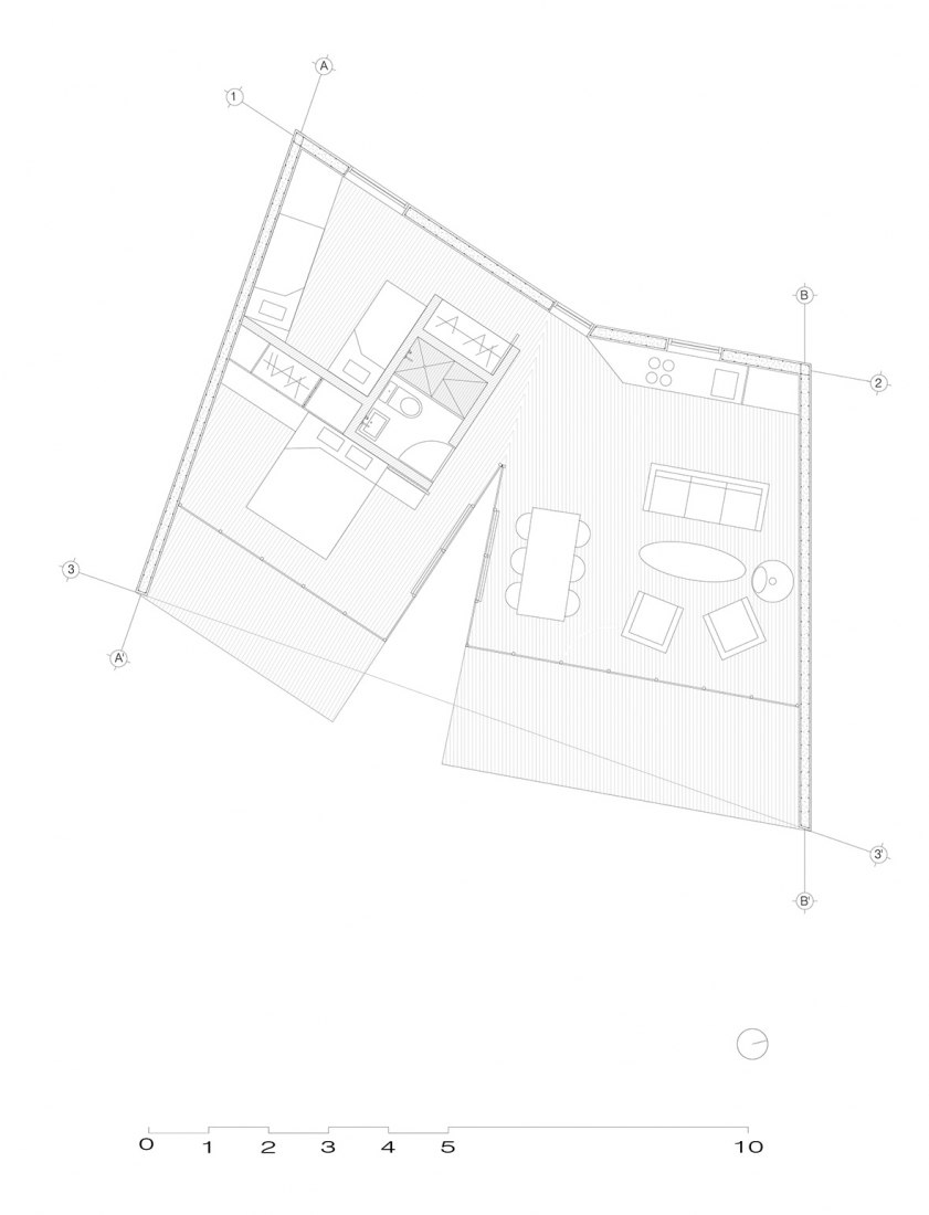 Main floor plan. Tepoztlán Lounge by Cadaval & Solà-Morales.