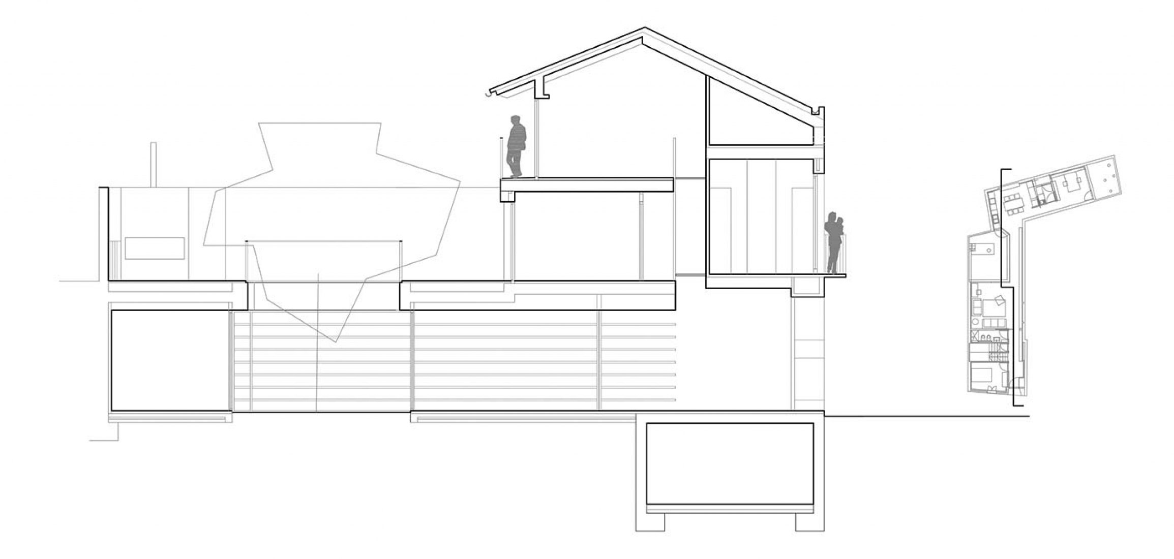 Long section. Ricart house by Gradolí&Sanz.