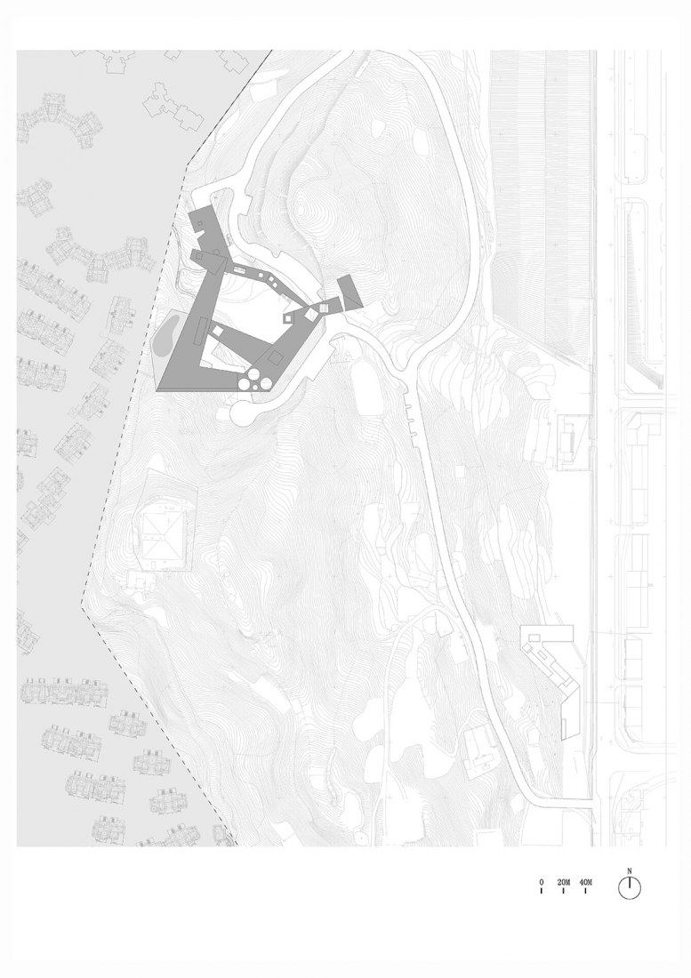 Plano de situación. Centro comunitario Taoyuanju por Vector Arquitectura.