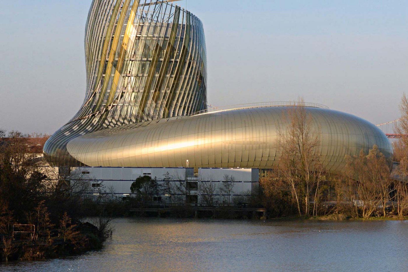 Exterior view. Cité du Vin by X-TU. Photography © Anaka