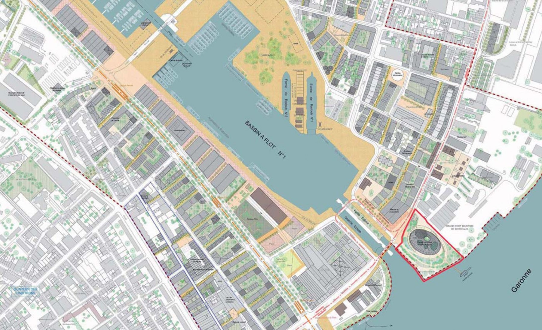 Location floor plan. Cité du Vin by X-TU.