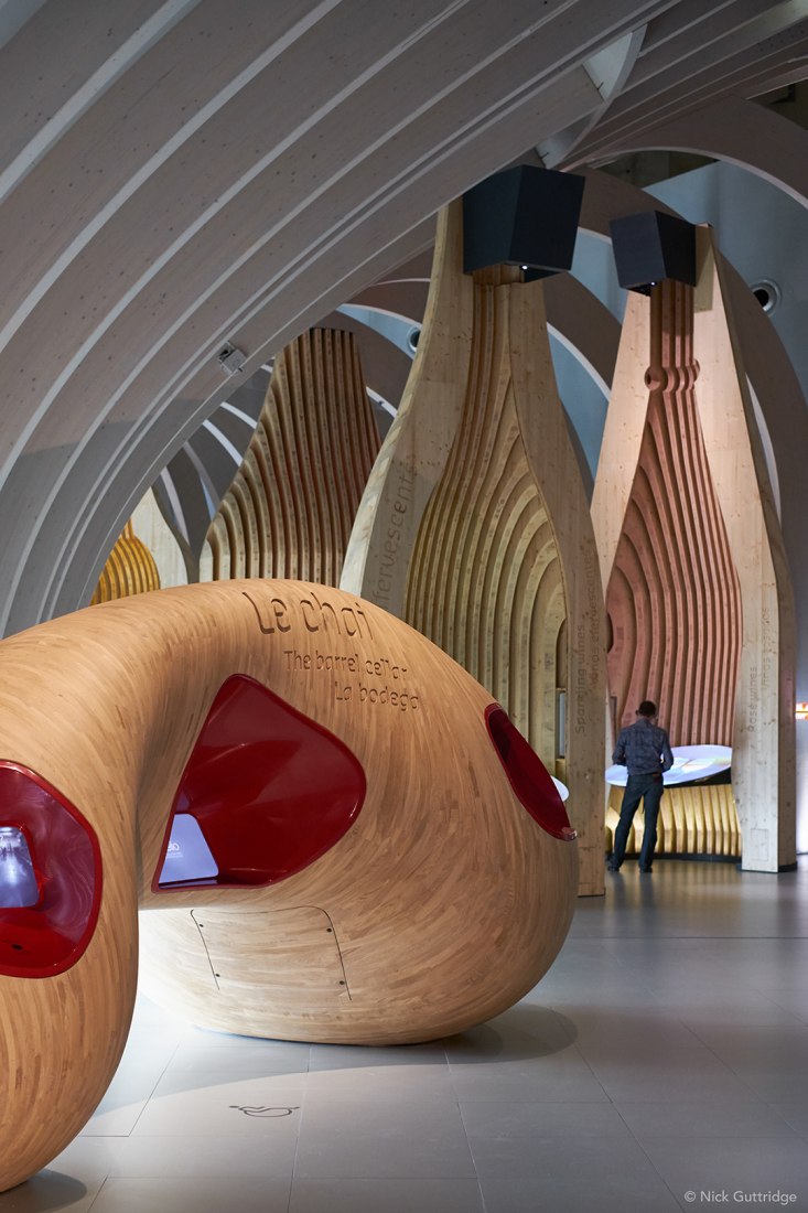 Exhibition Room view by Casson Mann. Cité du Vin by X-TU. Photography © Cité du Vin.