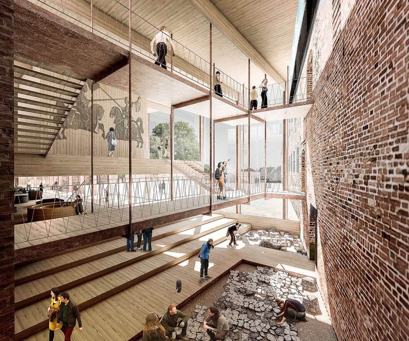 Inside. New Nyborg Castle by Cubo and jaja Architects.