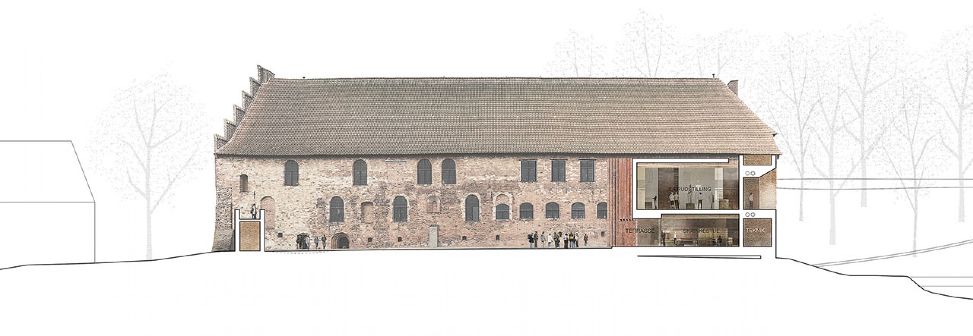 Elevation. New Nyborg Castle by Cubo and jaja Architects.