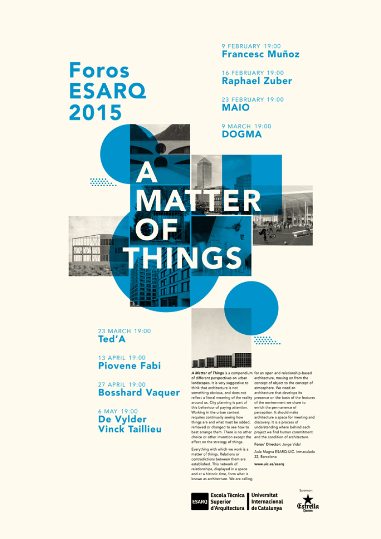 Lecture Series. Image courtesy of Esarq-UIC.