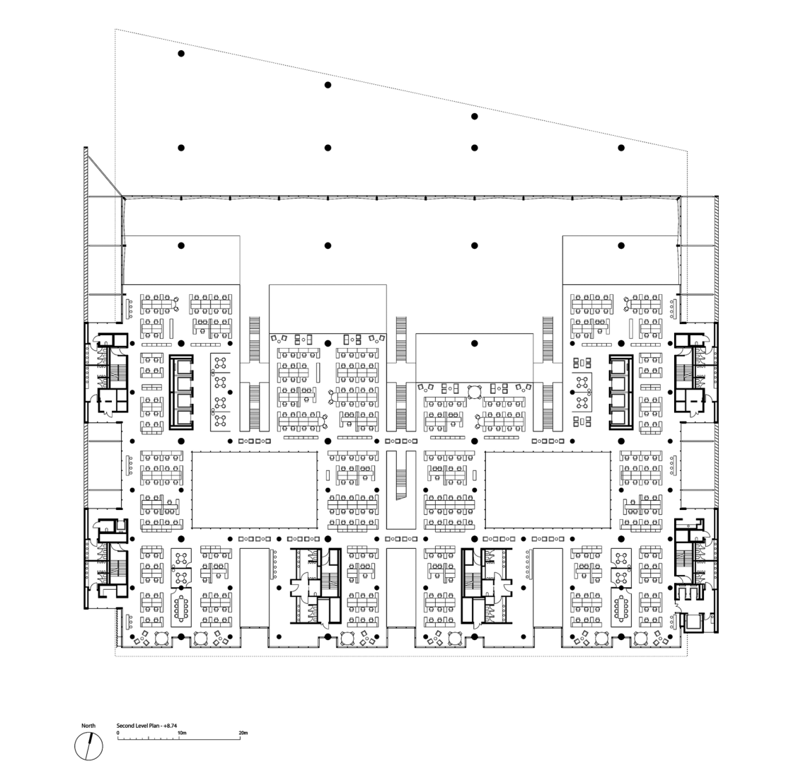 Floor plan. New City Hall in Buenos Aires by Foster + Partners. Image courtesy of Foster + Partners.