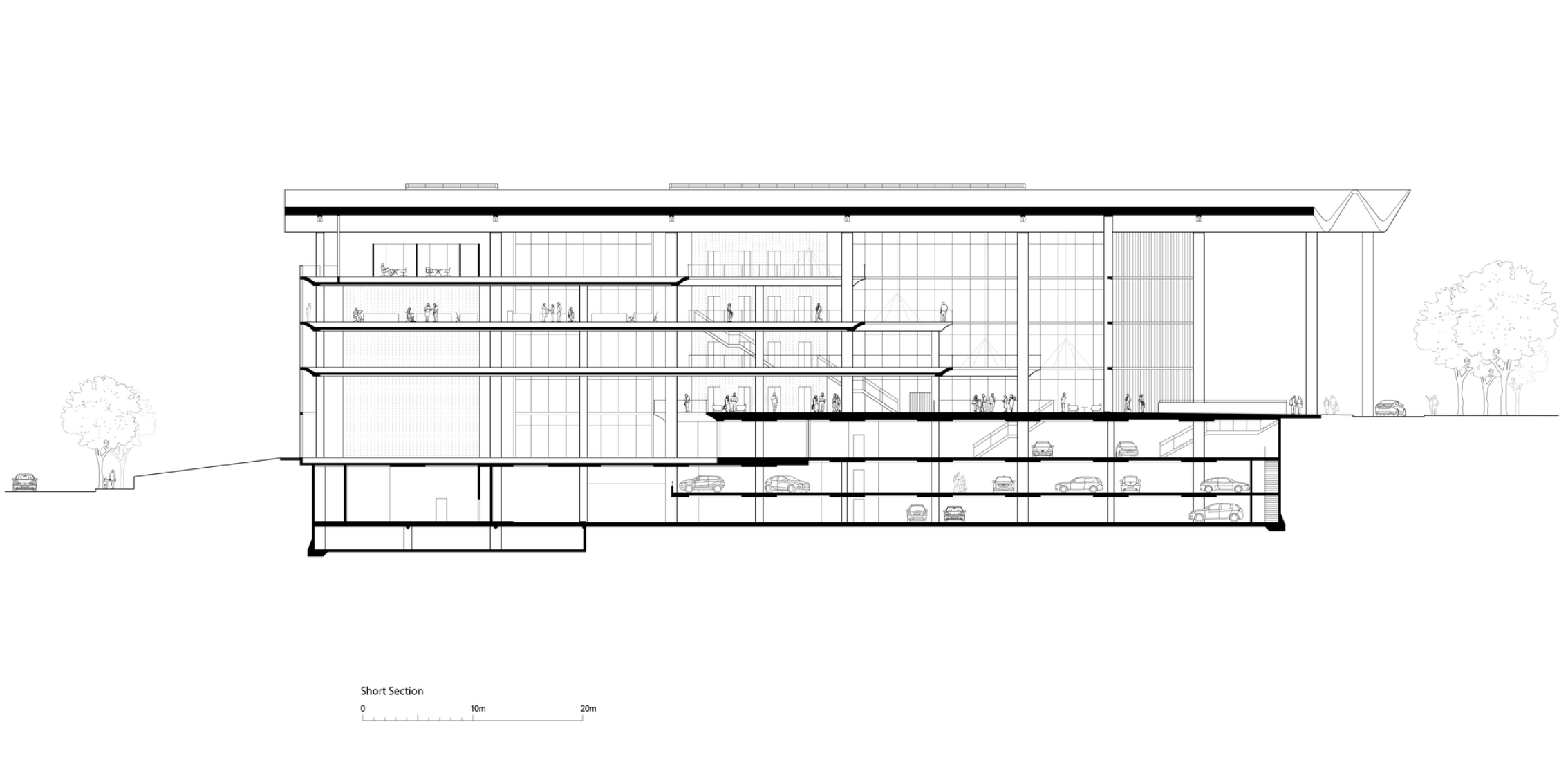 Section. New City Hall in Buenos Aires by Foster + Partners. Image courtesy of Foster + Partners.