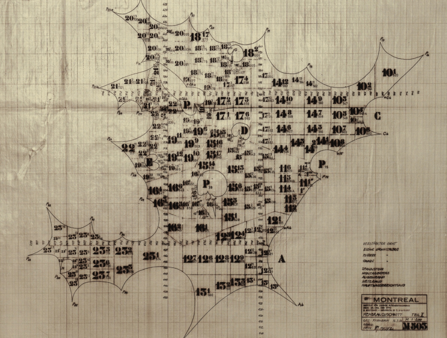 Frei Otto y Rolf Gutbrod, Pabellón aleman “Expo ‘67” en Montreal, (1965-1967).