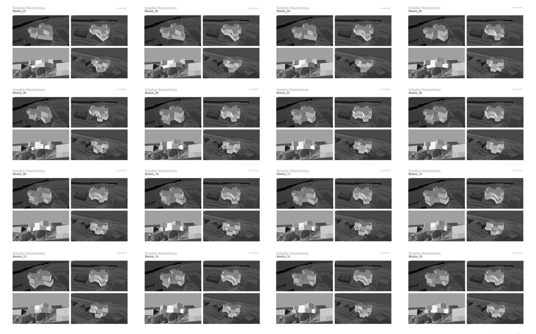 Volume study of the Sunflower House by Cadaval & Solá Morales. Photography © Sandra Pereznieto.