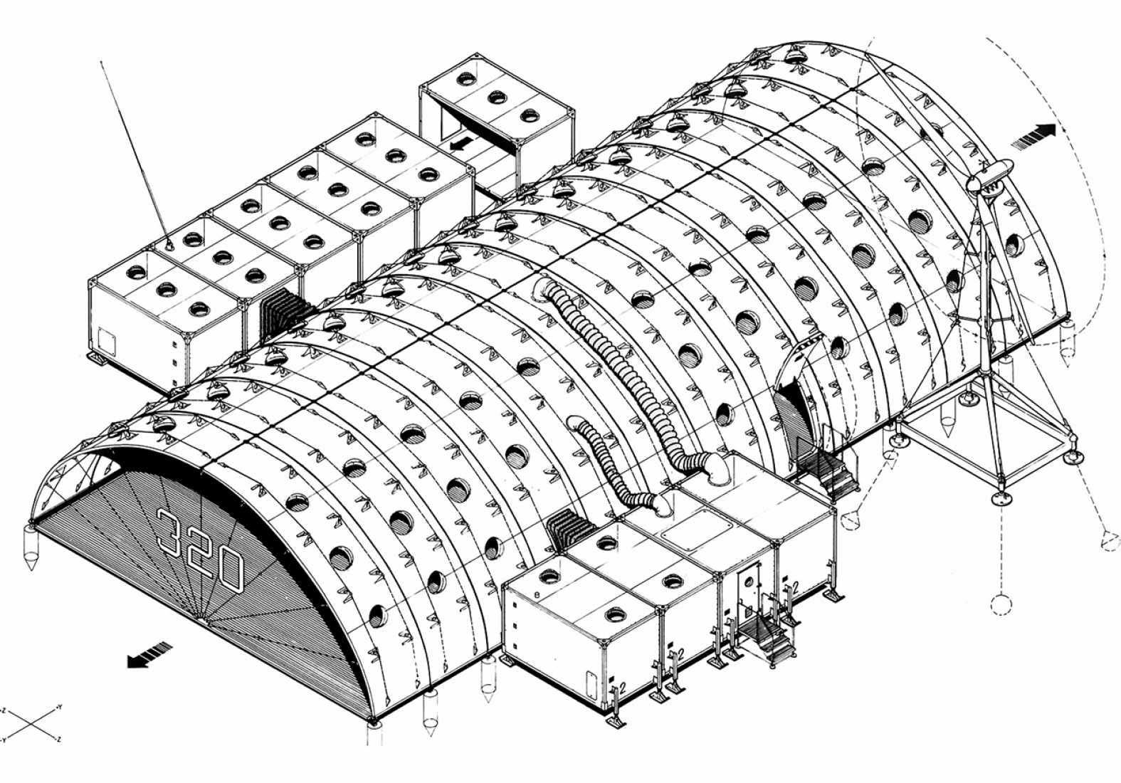 Prefabricated Industrial Nursery project 115, 1983. Image © Jan Kaplický Archive.