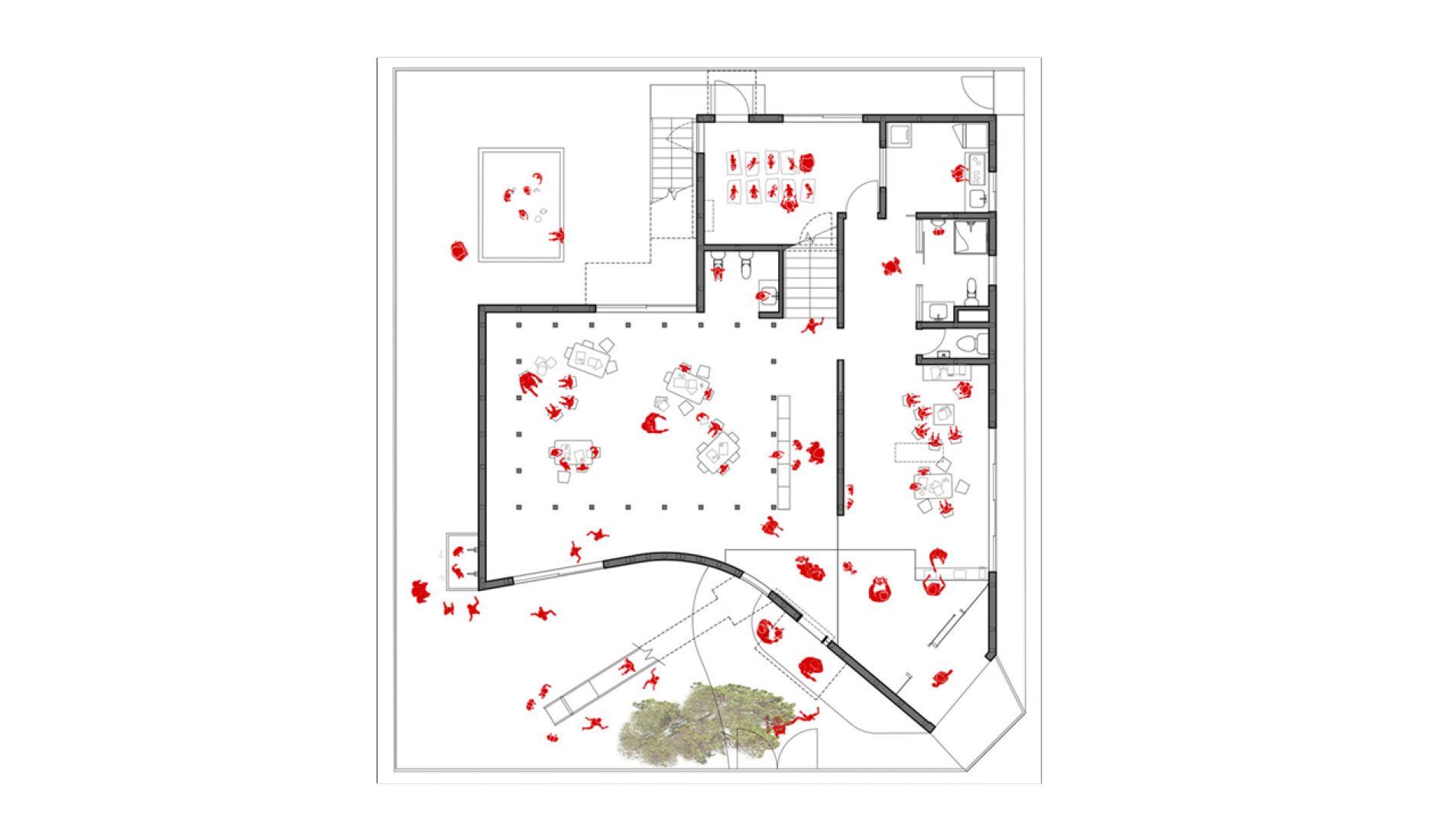 Floor plan. Clover House by MAD.