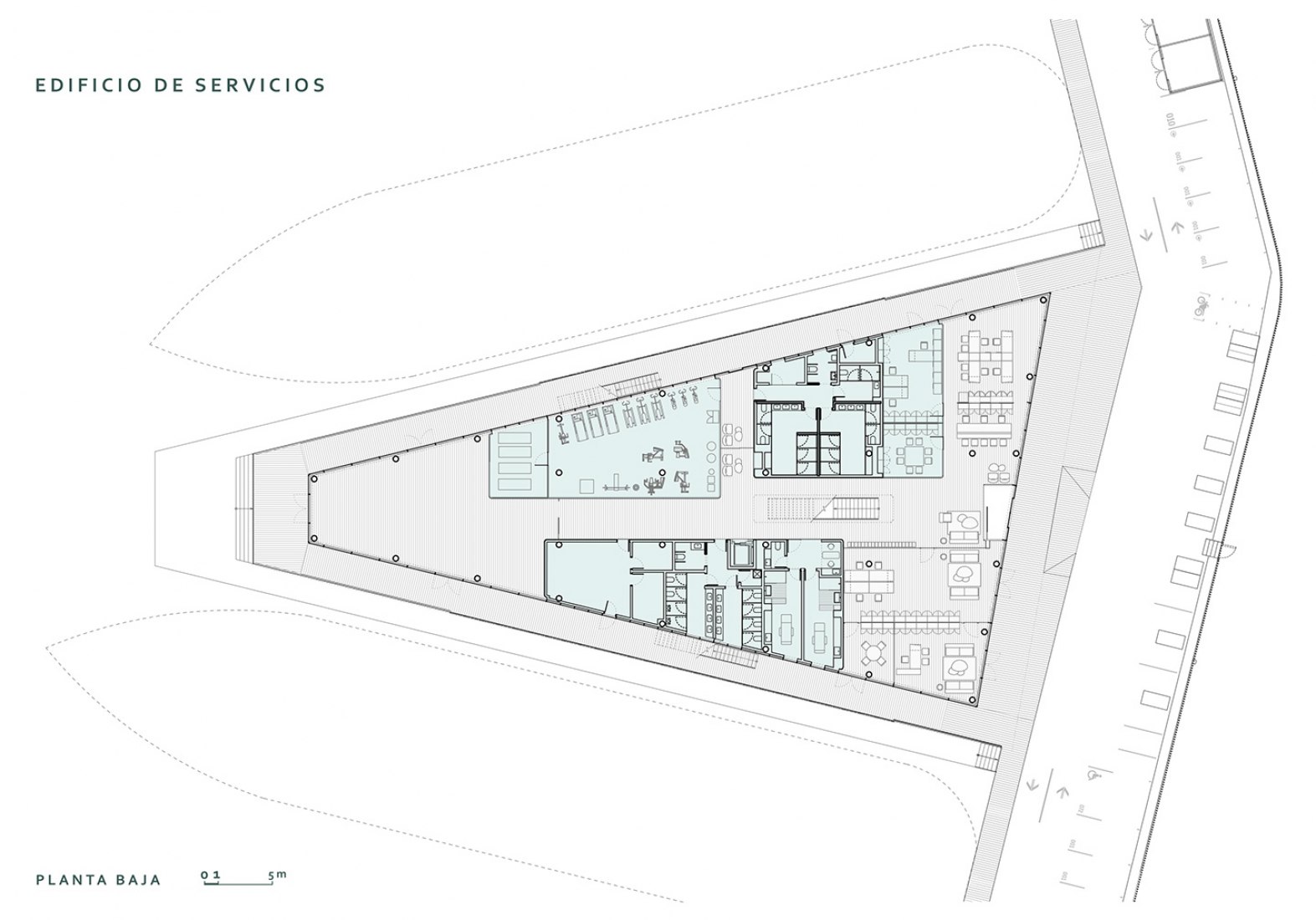 Ground floor plan. The Gallery by SCOB. 