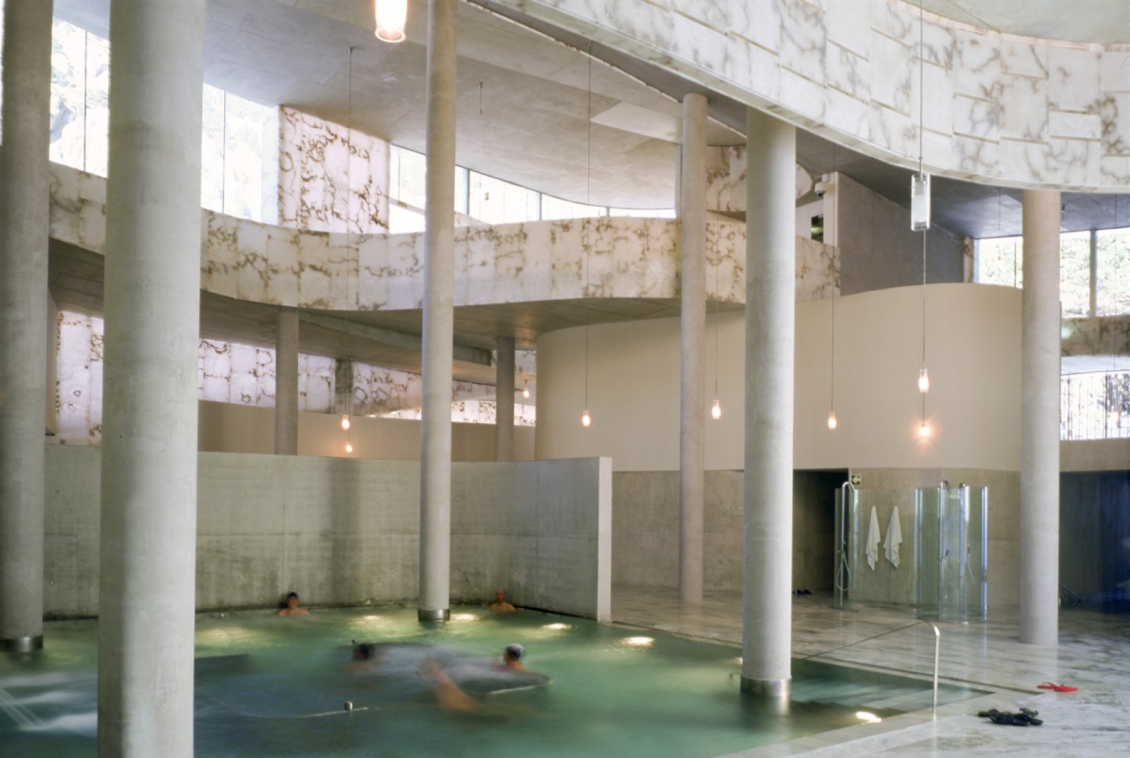 Interior view. Thermal baths "Termas de Tiberio" by Moneo Brock Studio. Photography © Luis Asín.