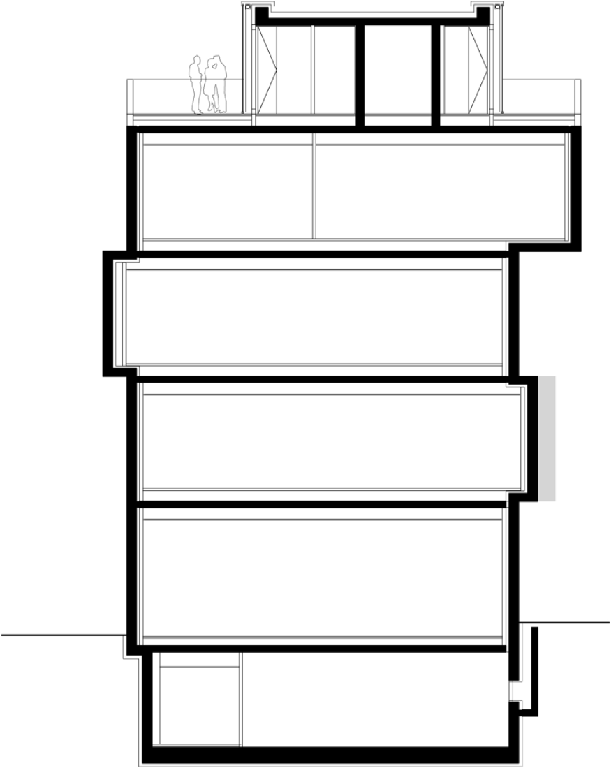 Sección. Fundación Tchoban. Museo de dibujo arquitectónico por SPEECH Tchoban & Kuznetsov.