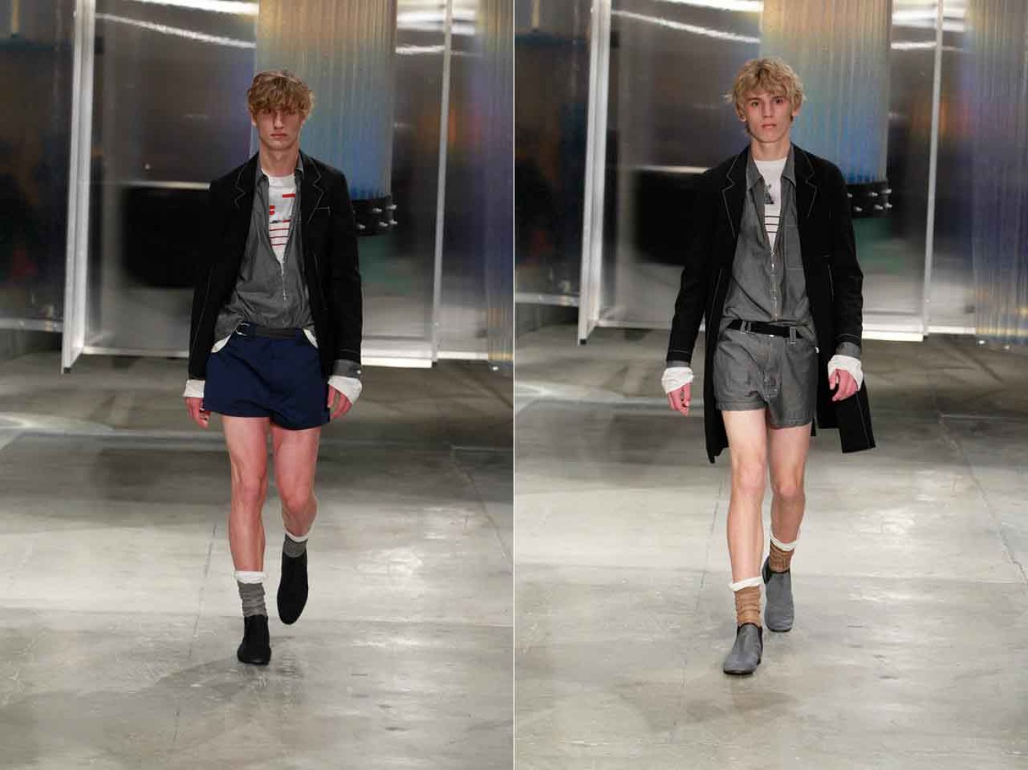 Pasarela Prada Primavera / Verano 2016 hombre por OMA. Imagen cortesía de Prada