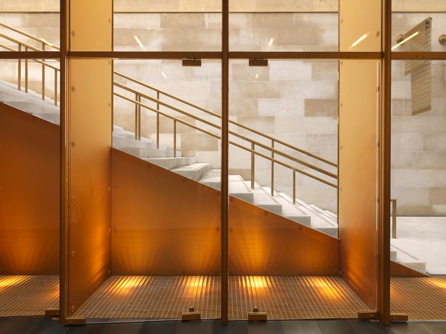 Vista interior escalera. Pabellón Dufout por Dominique Perrault. Fotografía © André Morin/Dominique Perrault Architecture /Adagptairs. Dufout Pavilion by Dominique Perrault. Photography © André Morin/Dominique Perrault Architecture /Adagp