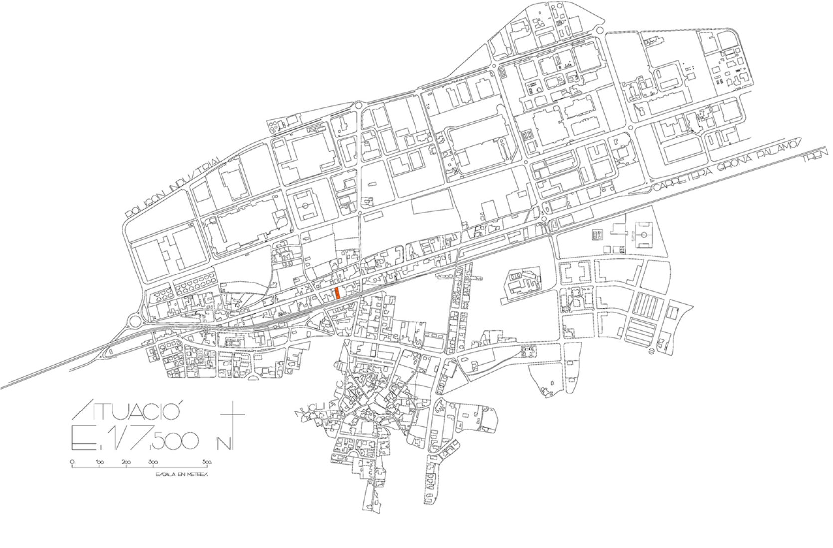 Plano de situación urbana. Carnicería Germans Soler por Pau Sarquella.