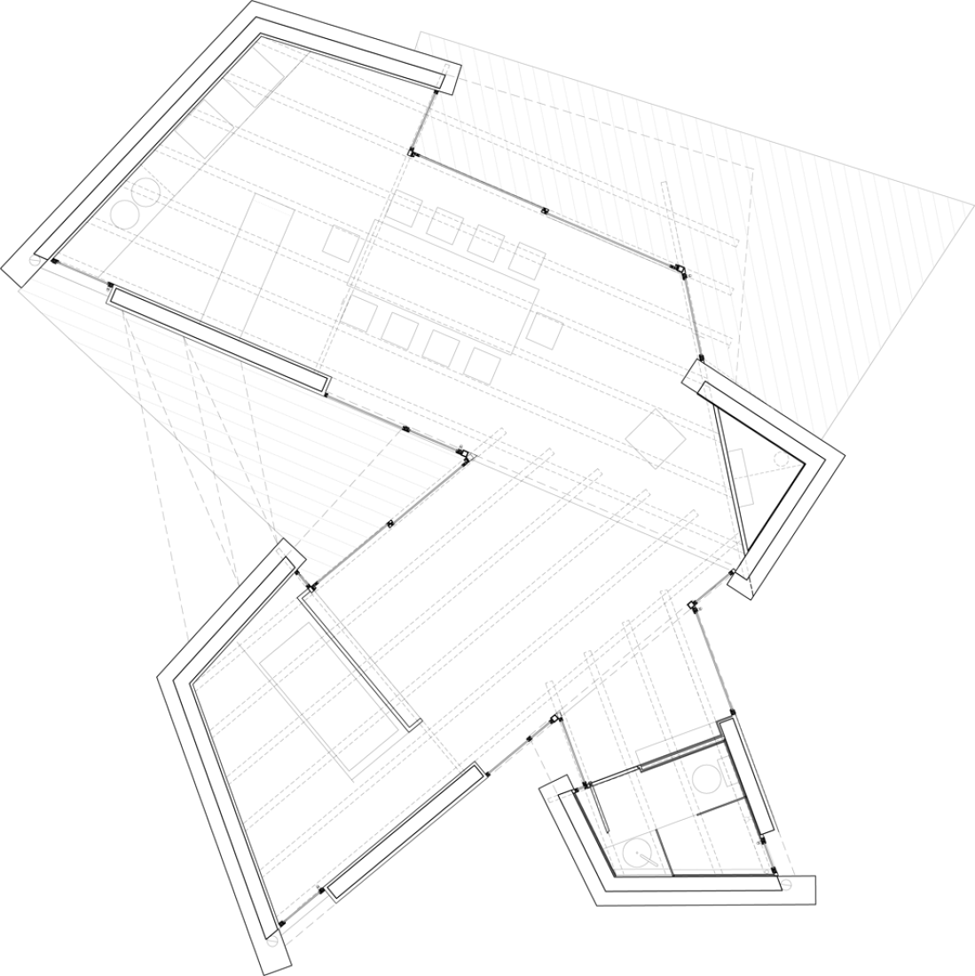 Ground floor plan. Pavillion in Río Blanco by Carme Pinós.