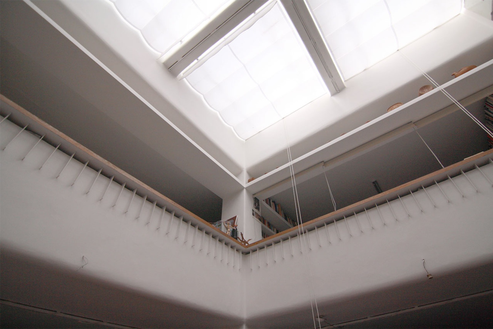 View of the skylights from the second basement. Fernando Higueras Foundation. Photograph © Leonor Martín /METALOCUS.