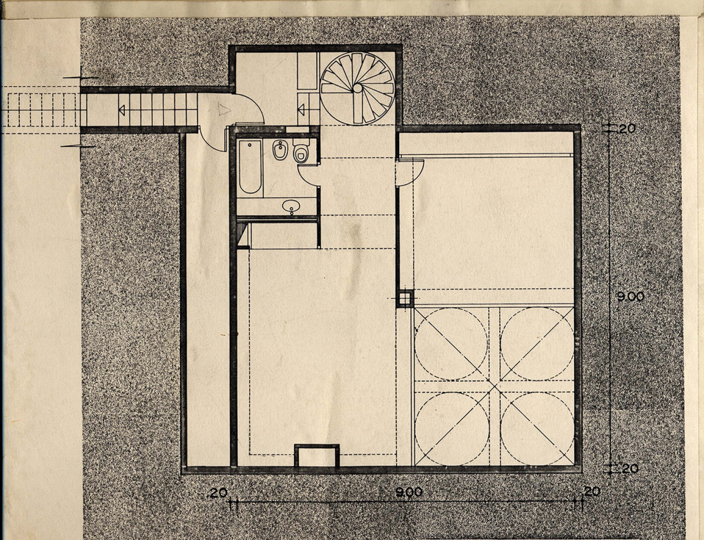 Second ground floor plan. Fernando Higueras Foundation. Courtesy of Fernando Higueras Foundation.