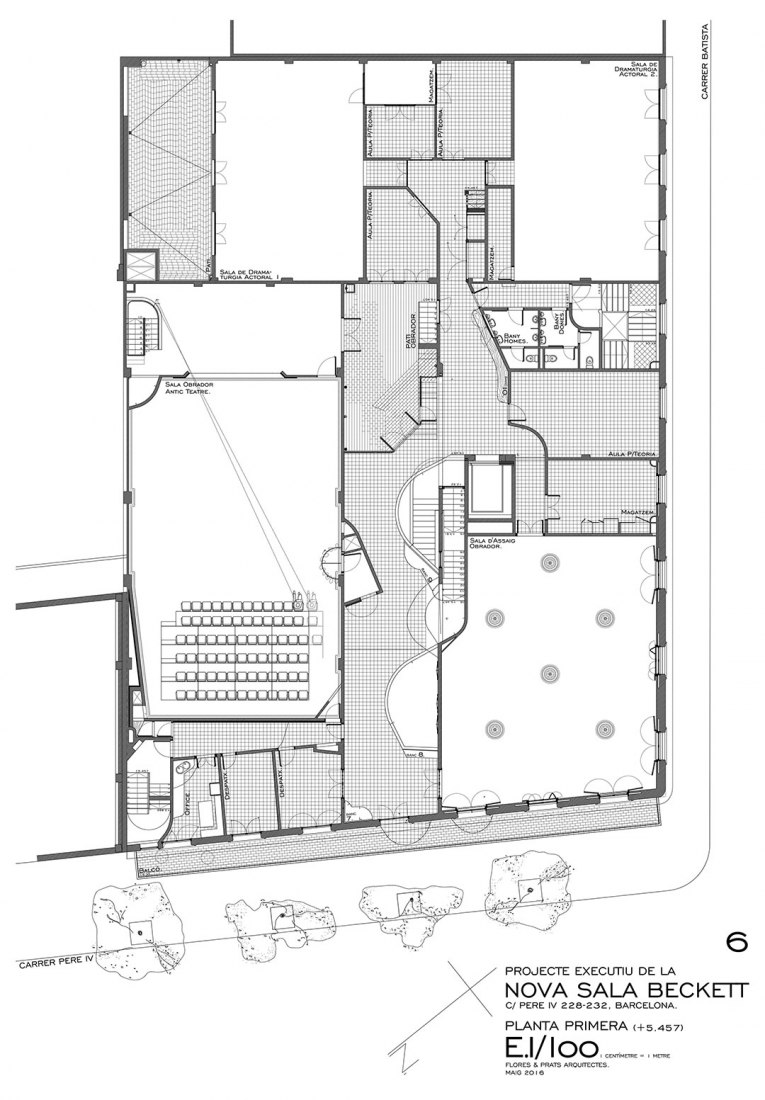 Primera planta. Nueva Sala Beckett por Flores&Prats. 