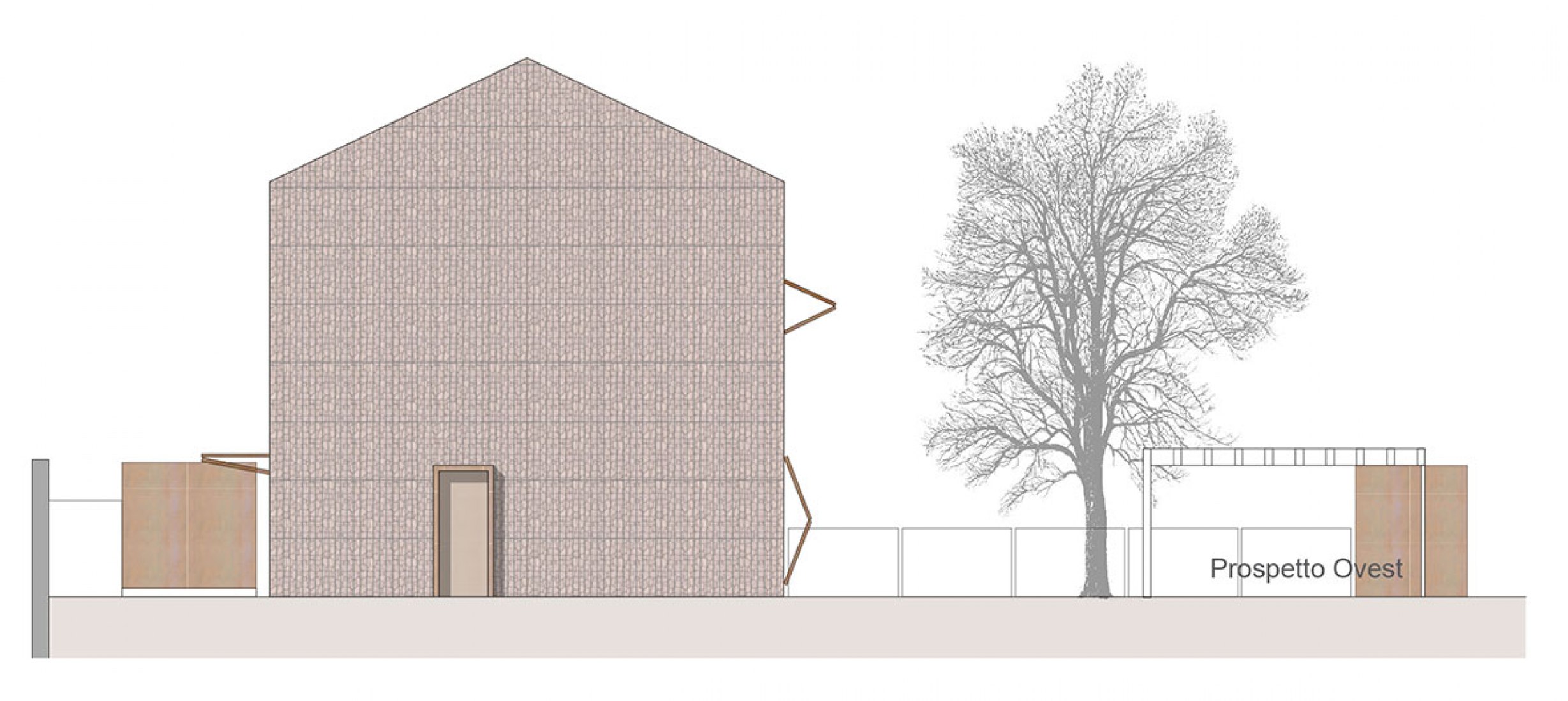 West elevation. Attached houses in Sesto San Giovanni by Gino Guarnieri and Roberto Mascazzini. 