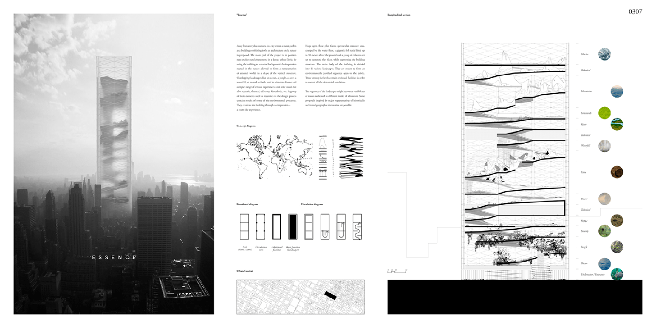 PRIMER PREMIO “Essence Skyscraper” / BOMP (Ewa Odyjas, Agnieszka Morga, Konrad Basan, Jakub Pudo). Imagen cortesía de eVolo