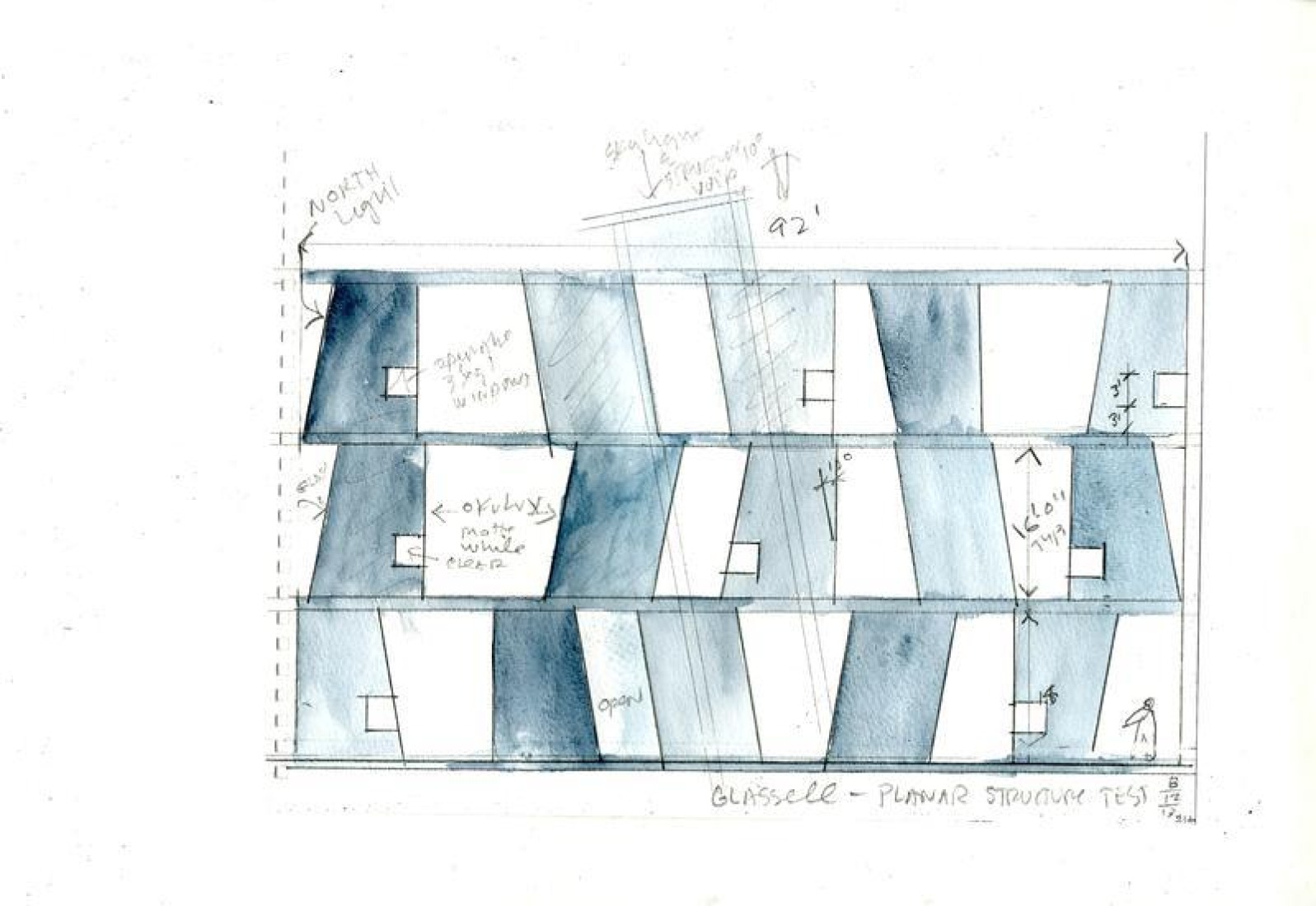 Watercolor on paper, 2014 by Steven Holl. Image courtesy of Steven Holl Architects.