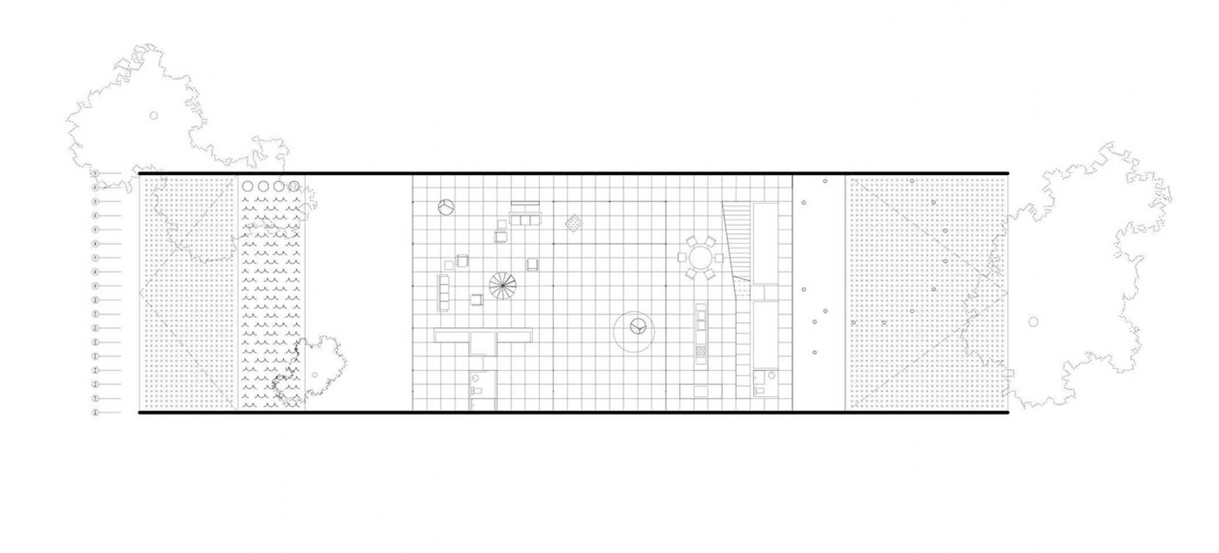 Basement floor plan. Toboggan House by Z4Z4.