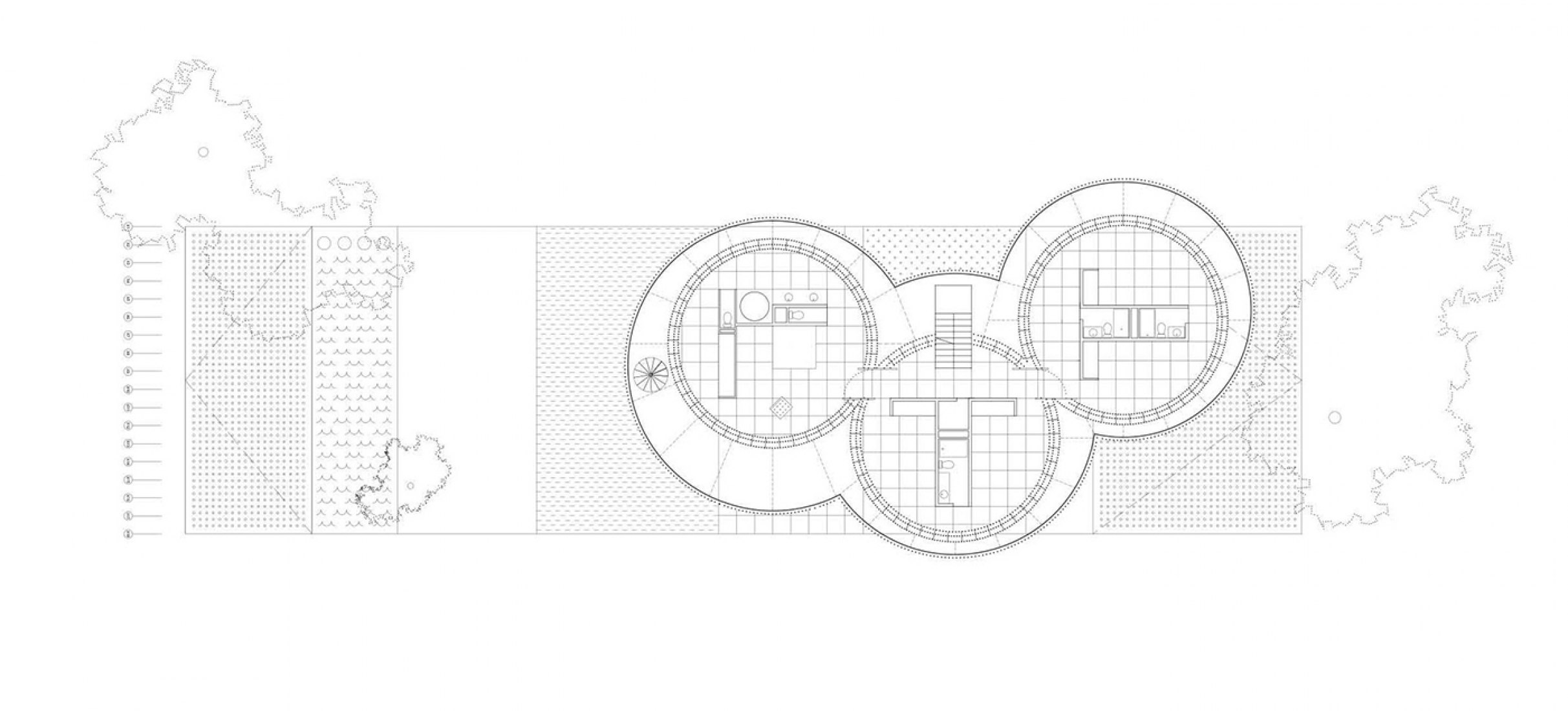 First floor plan. Toboggan House by Z4Z4.