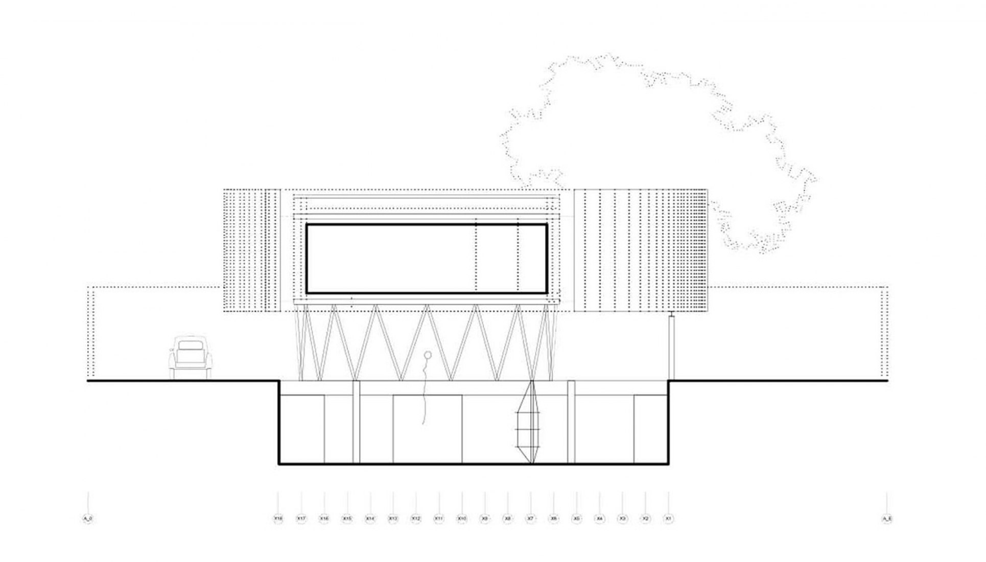 Cross section. Toboggan House by Z4Z4.