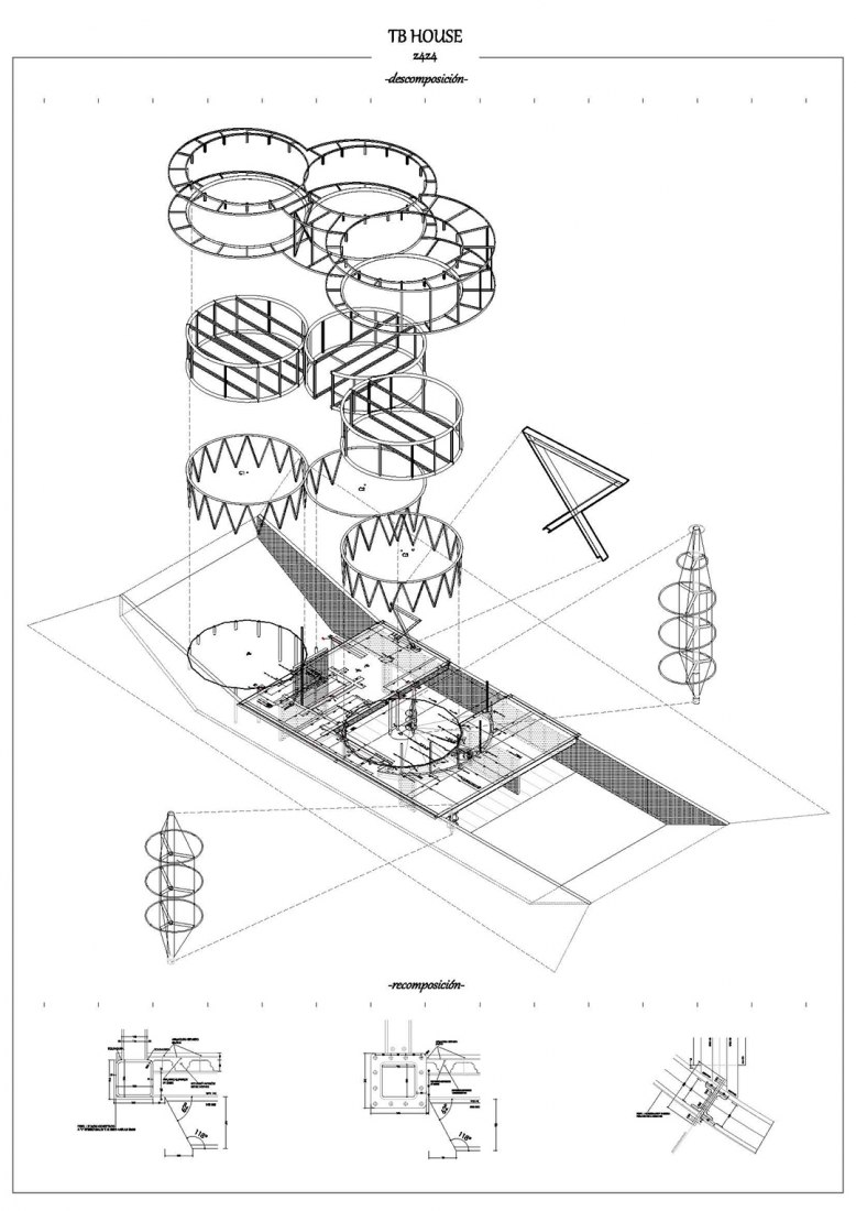 axonometric exploited. Toboggan House by Z4Z4.