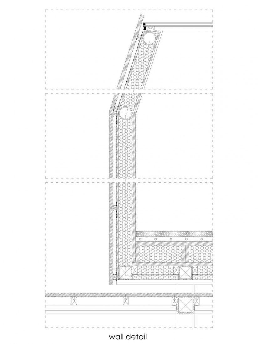 Sección constructiva. Casa en el árbol por Wee Studio.