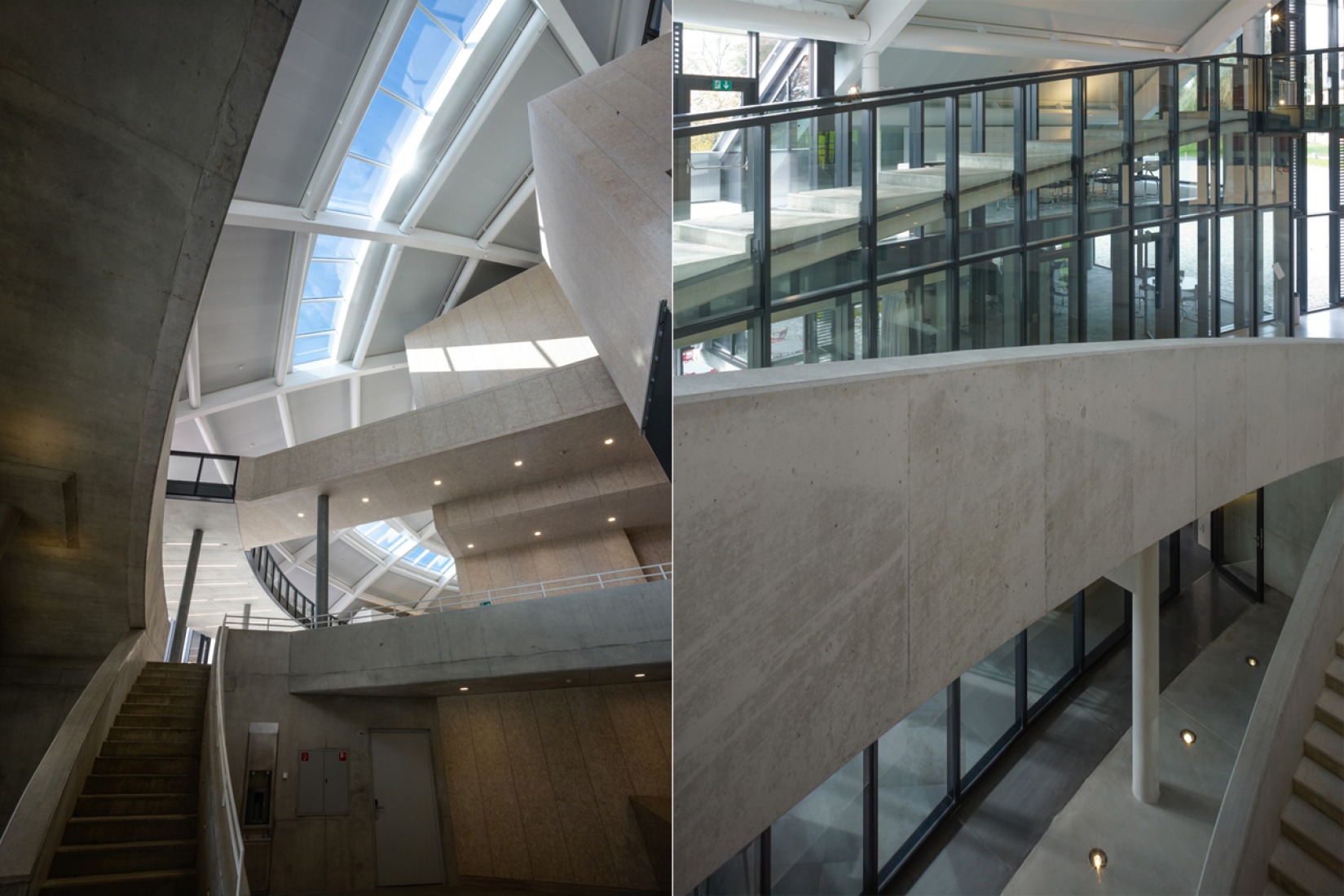 Vista interior del acceso. Le Rosey Concert Hall por Bernard Tschumi. Fotografía © Iwan Baan.