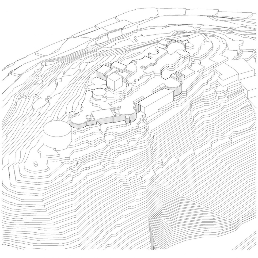 Rendering. Turó de la Rovira by AAUP + JDVDP. 