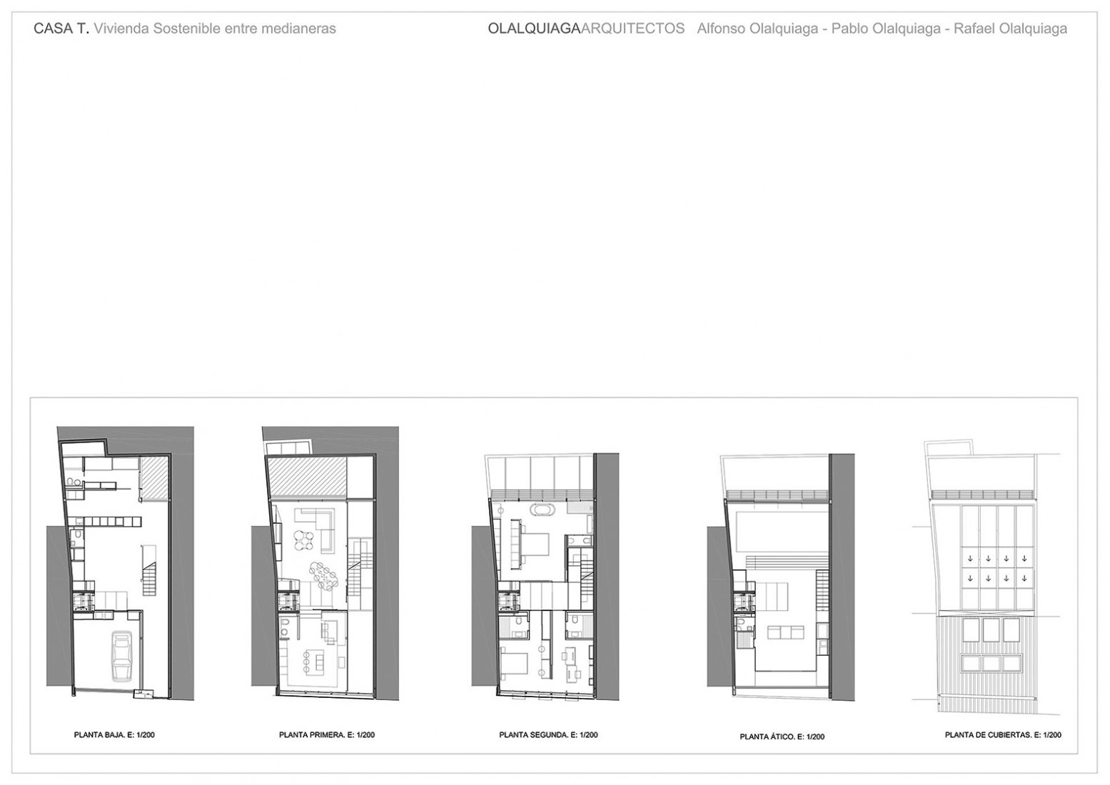 Plantas. Casa T por Olalquiaga Arquitectos. 