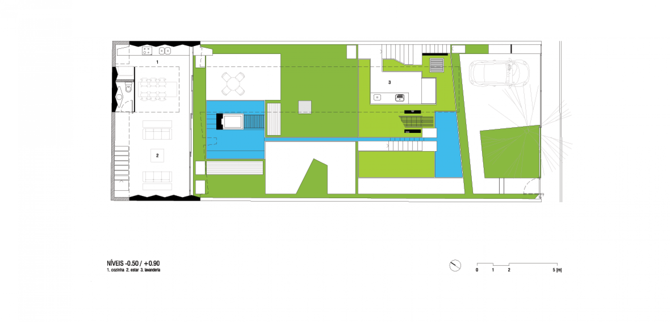 Planta de acceso. Casa Fin de semana por SPBR arquitectos. 