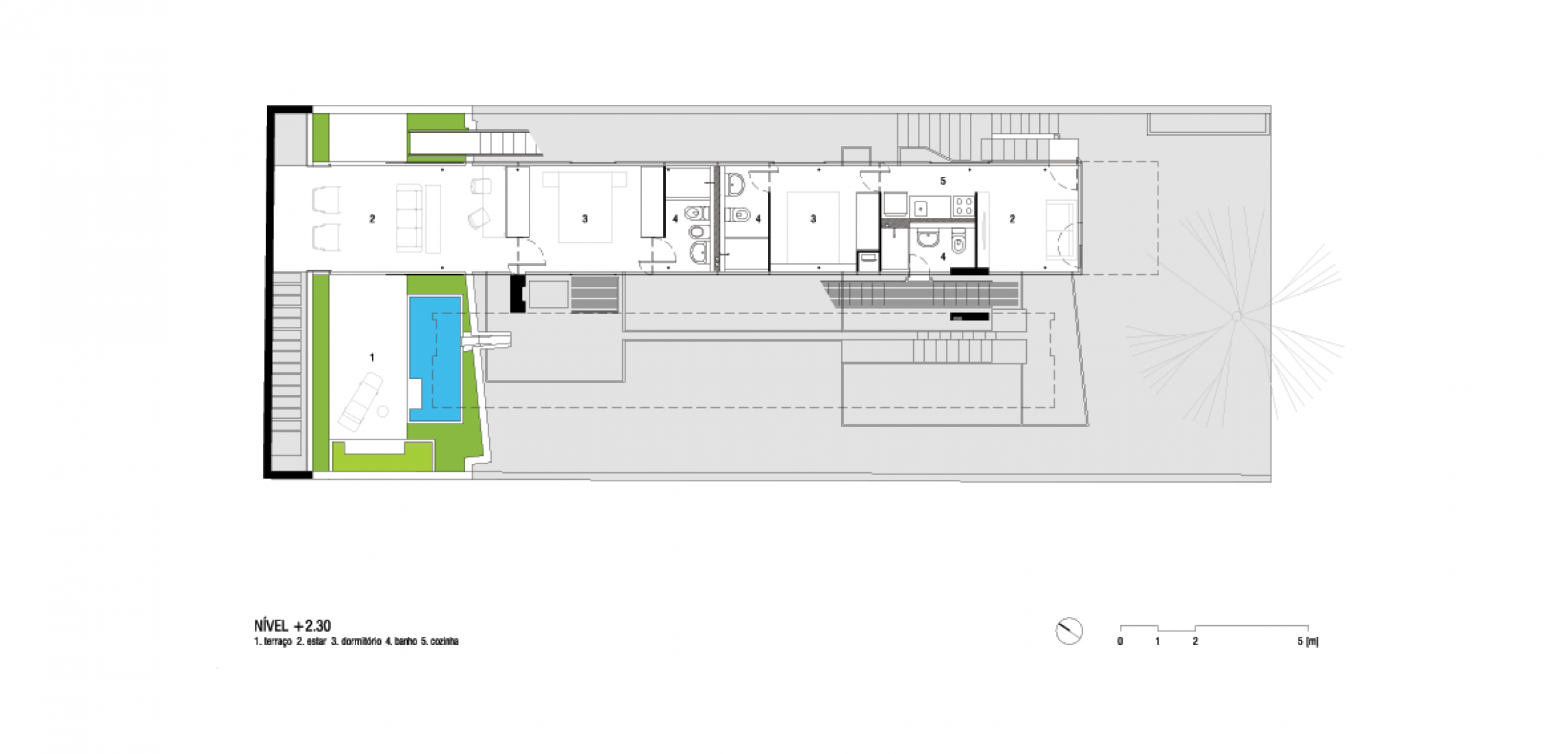 Primera planta. Casa Fin de semana por SPBR arquitectos.