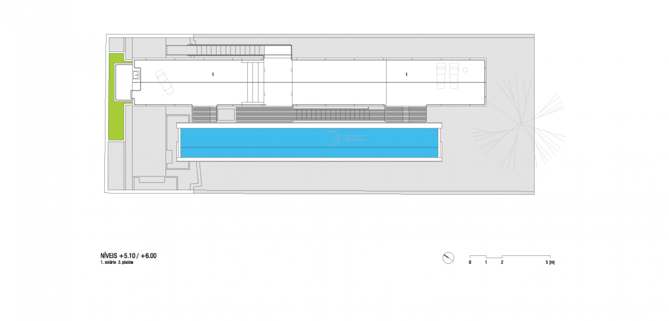 Planta de cubierta. Casa Fin de semana por SPBR arquitectos. 