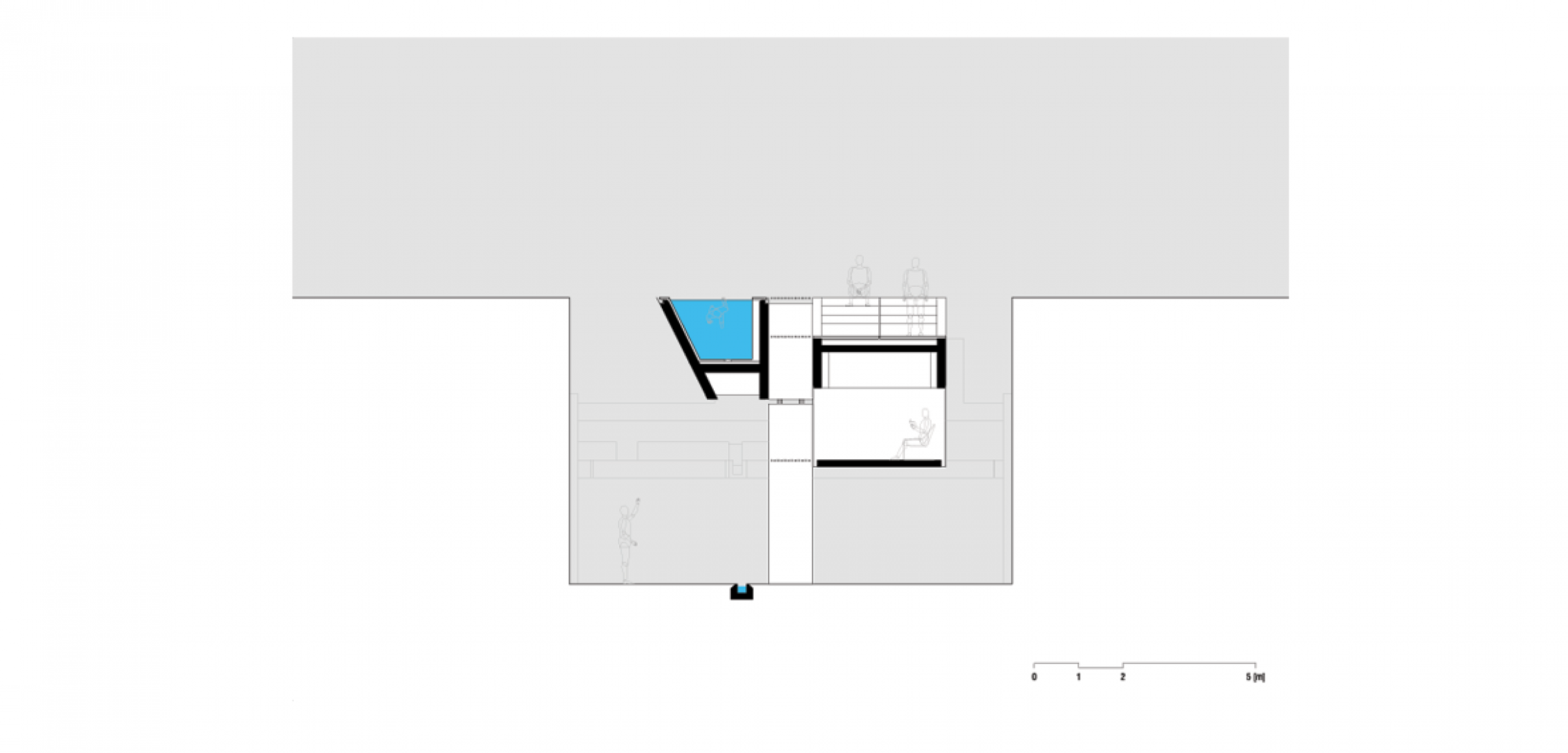 Sección transversal. Casa Fin de semana por SPBR arquitectos. 